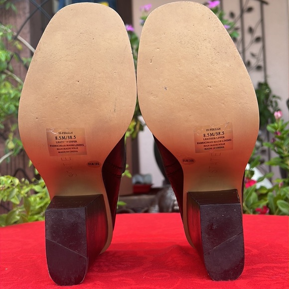 1. STATE Buttery Soft Black Leather Open Toe Chunky Block Heeled Mules - Picture 9 of 17